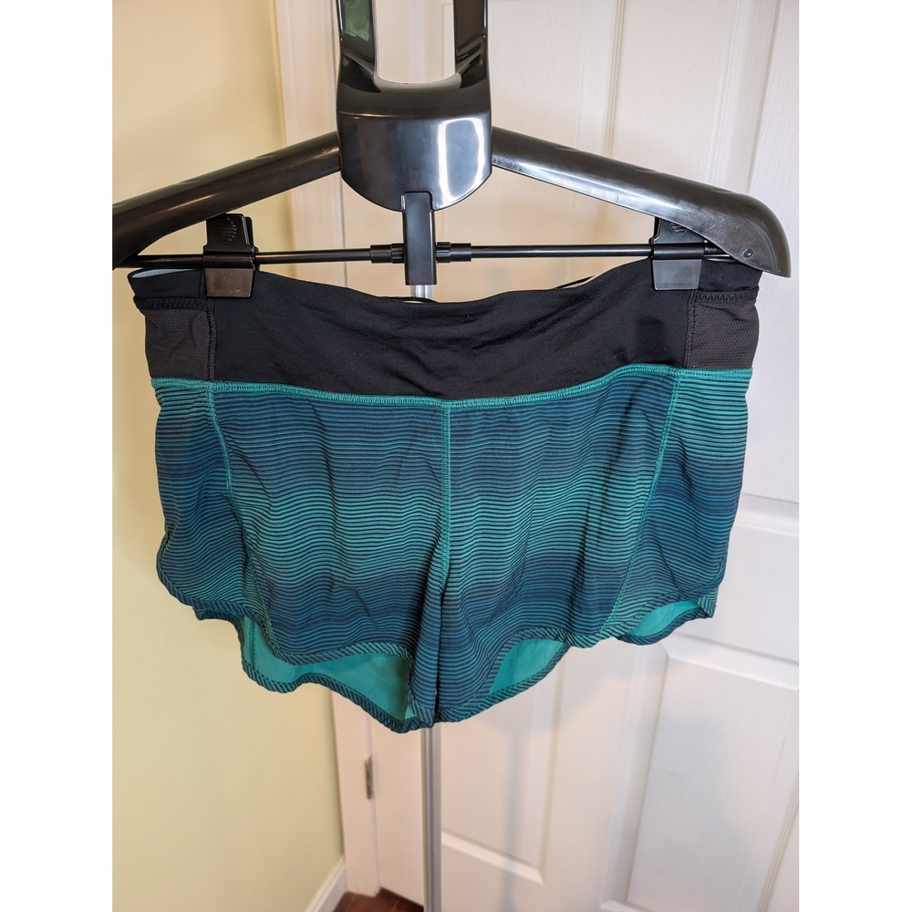 Lululemon Real Quick High Rise Shorts Simply Radiant Green & Black‎ - Size 10